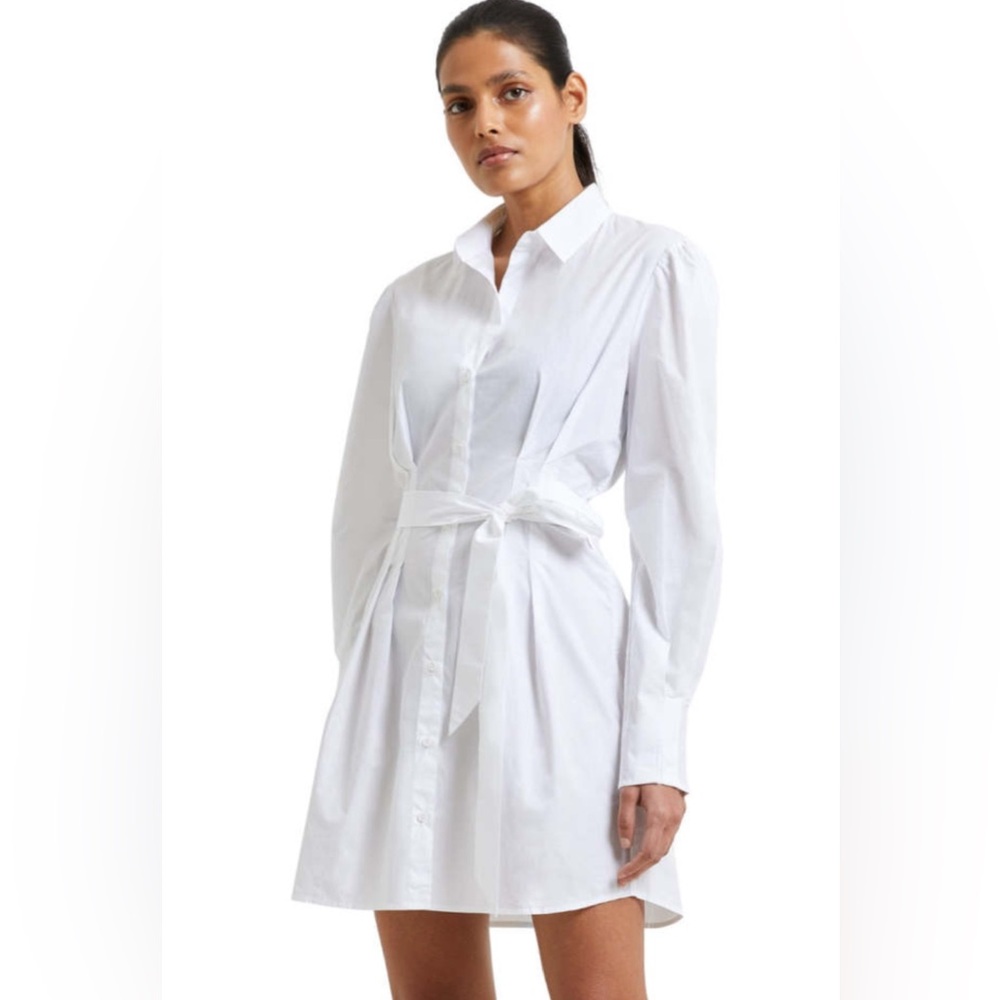 French Connection Conscious Rhodes Long Sleeve Mini Shirt Dress